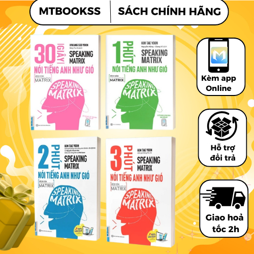 Sách - Combo 4 Cuốn Speaking Matrix – Nói tiếng Anh như gió (lẻ/combo tuỳ chọn)