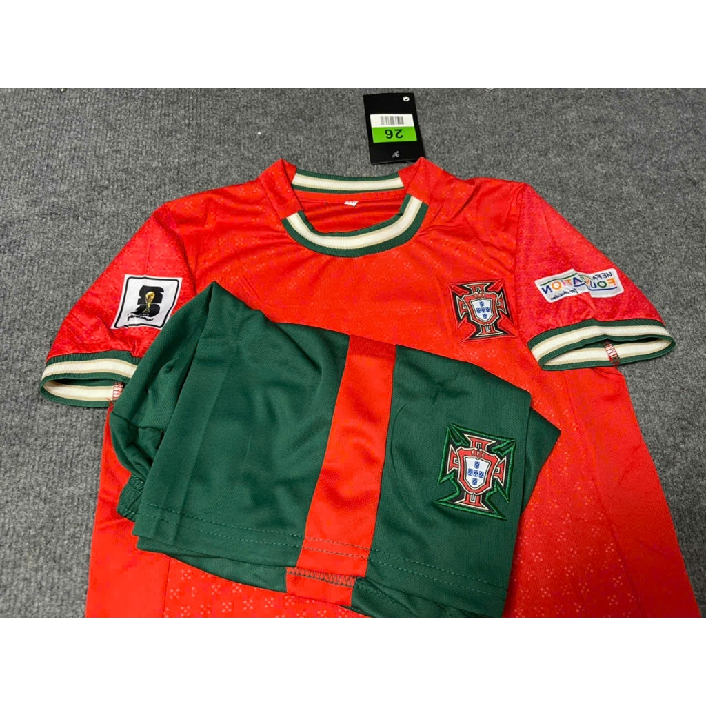 Áo Bóng Đá, Áo Đá Banh Trẻ Em CLB In Sẵn Ronaldo số 7  - Vải Mè Thái Cao Cấp - In Sẵn Cr7.