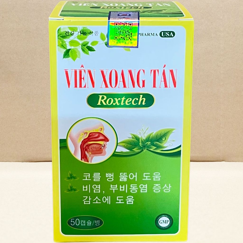 [CHÍNH HÃNG] Viên Xoang Tán Roxtech - Hỗ Trợ Giảm Viêm Xoang, Viêm Mũi, Đau Đầu, Nghẹt Mũi (Hộp viên nang)