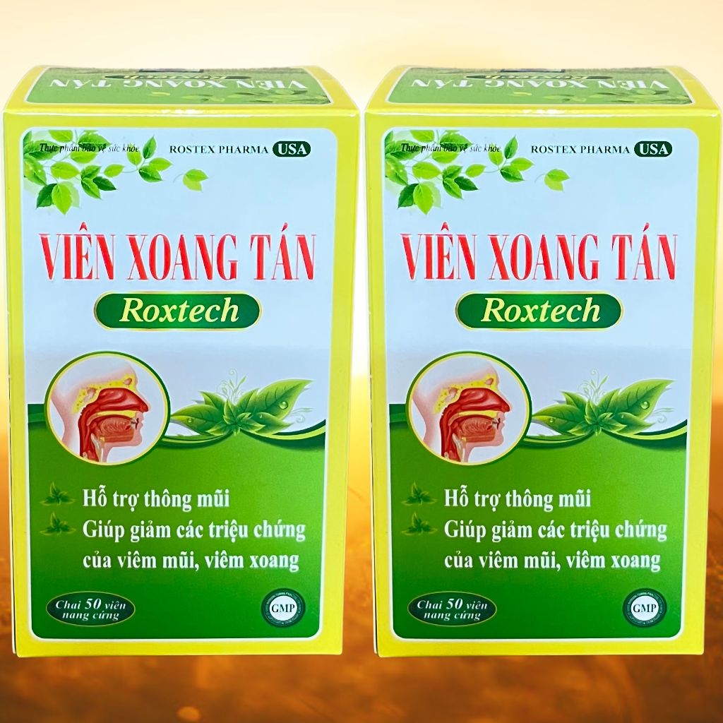 Combo 2 Hộp Viên Xoang Tán Roxtech - Rostex - Vinaphar - Vitamin Thanh Lọc