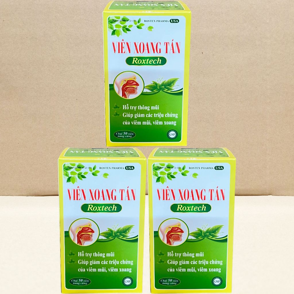 Combo 3 Hộp Viên Xoang Tán Roxtech - Rostex - Vinaphar - Vitamin Chữa Lành