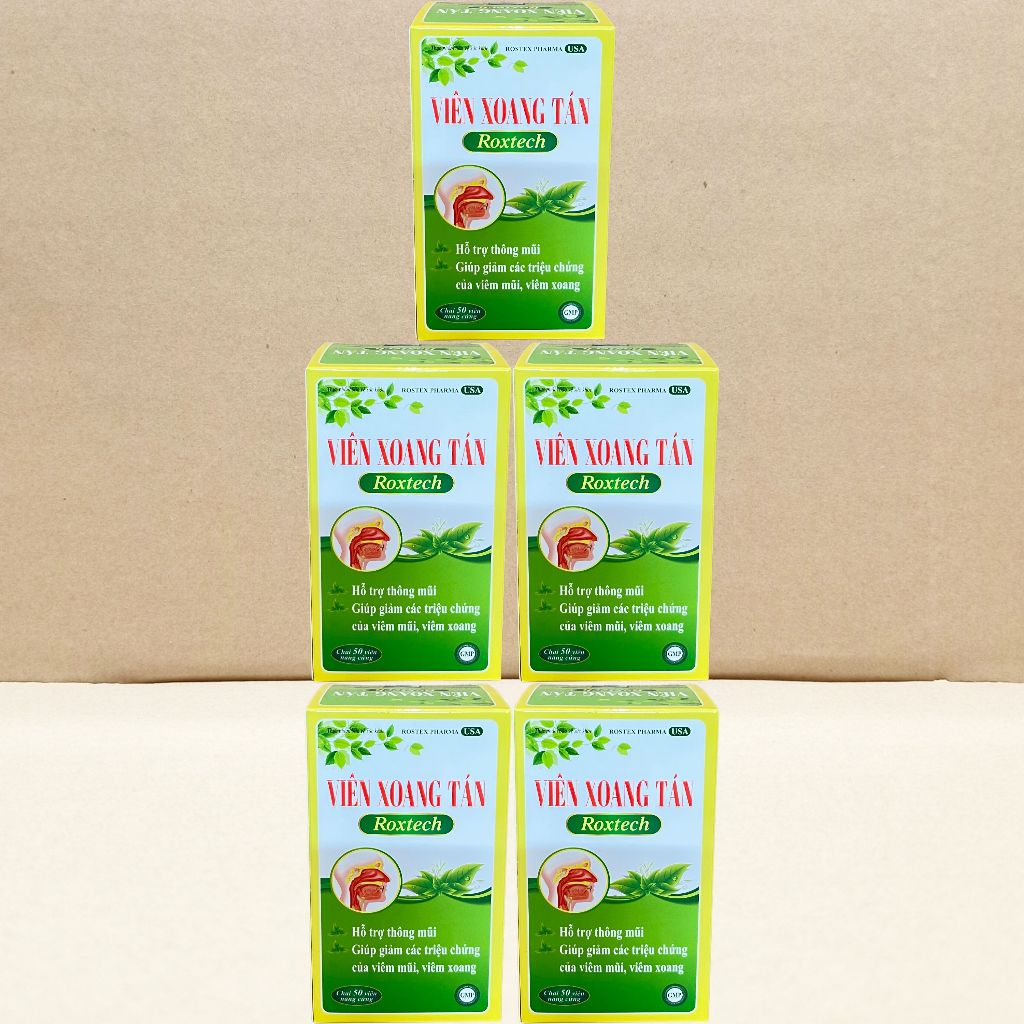 Combo 5 Hộp Viên Xoang Tán Roxtech - Rostex - Vinaphar - Vitamin Chữa Lành
