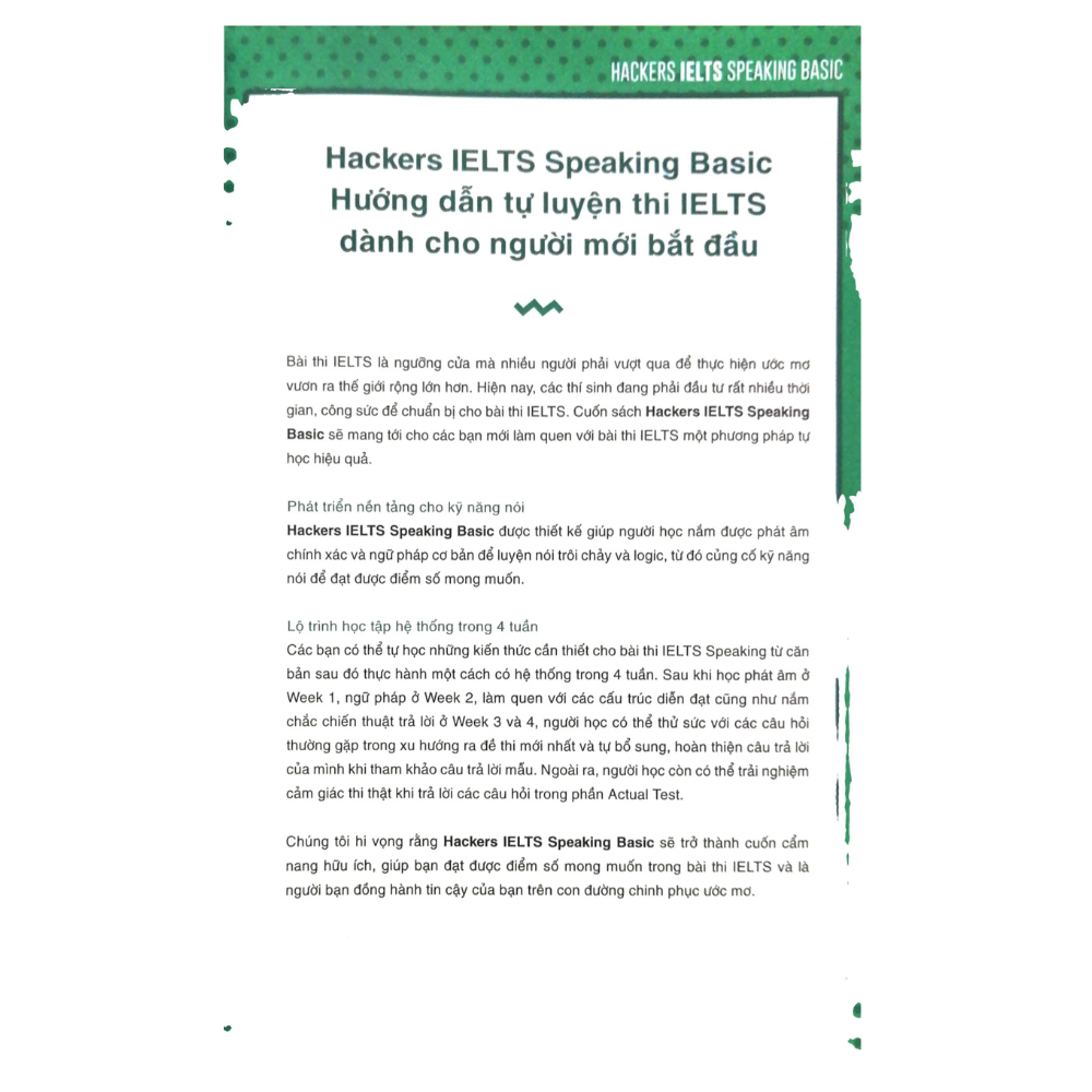 Sách - Hackers Ielts Basic - Speaking