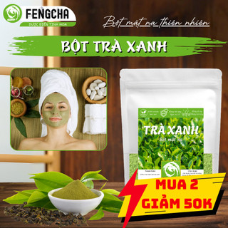 Bột trà xanh nguyên chất giúp đào thải độc tố, giảm, mụn, sáng da và chống lão hóa bịch 100 gram
