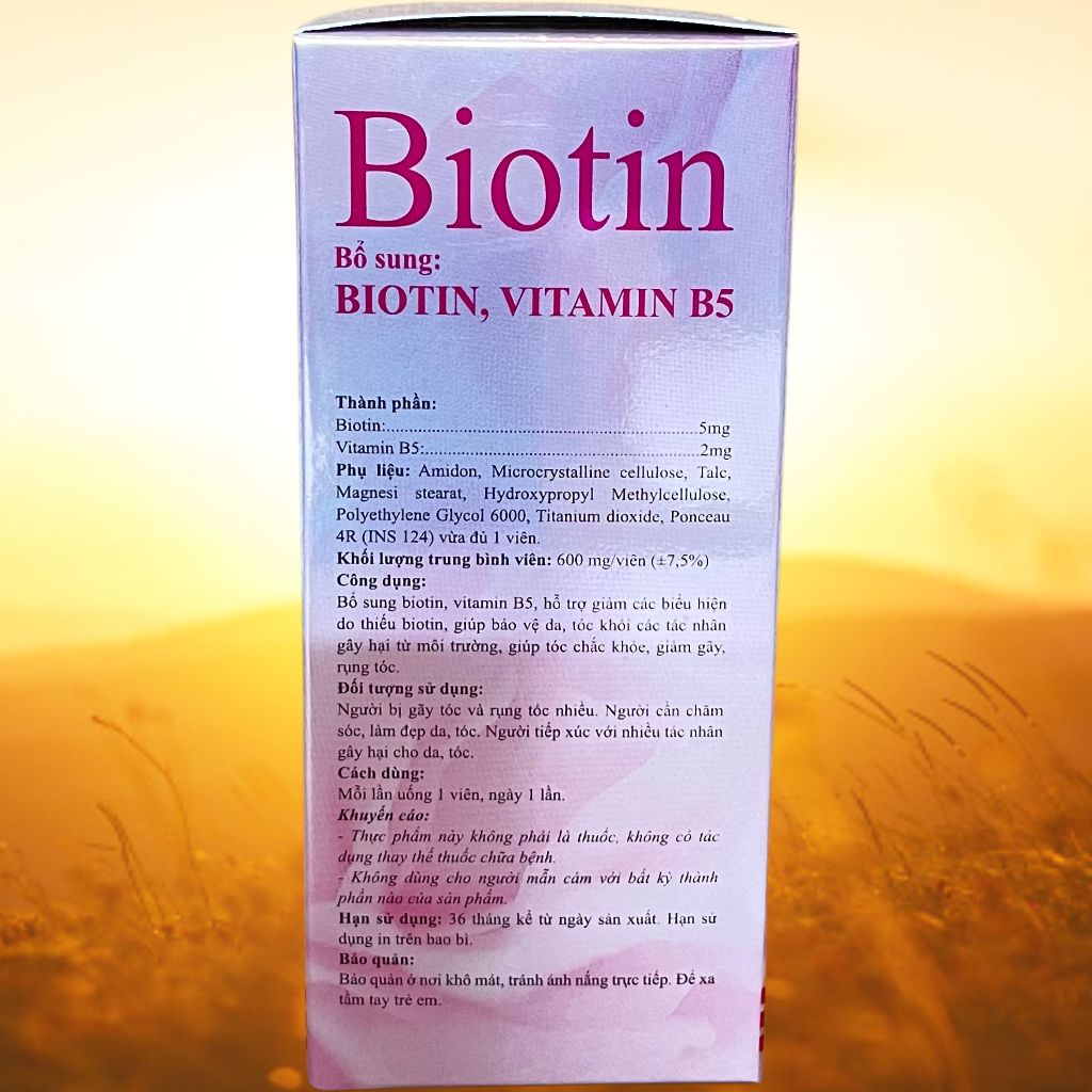 Biotin Hồng Chai 60 Viên - Rostex - Takarai - Vitamin Thanh Lọc