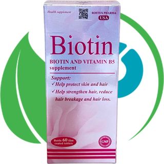 Combo 5 Hộp Biotin Hồng Chai 60 Viên - Rostex - Takarai - Vitamin Phục Hồi