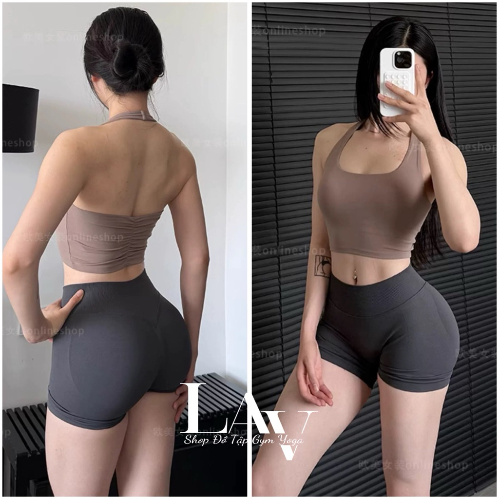 Áo bra tập gym, yoga thể thao nữ, áo bra lulu yếm hở lưng sexy - LAV Activewear/WX462