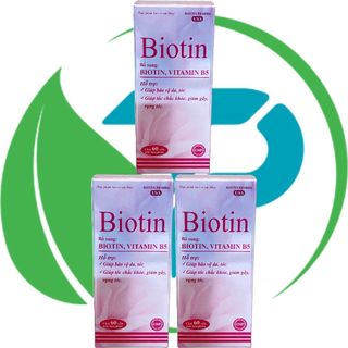 Combo 3 Hộp Biotin Hồng Chai 60 Viên - Rostex - Takarai - Vitamin Phục Hồi