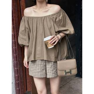 𝗖𝗵𝗶𝗹𝗶  A01 - | LY LINEN | -  Áo Linen trễ vai