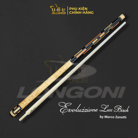Cơ Bida Lip Cao Cấp Zanetti Longoni – Gỗ Maple Canada – Cân Nặng 440–460g – Đầu 11.5mm – Dài 143–147cm