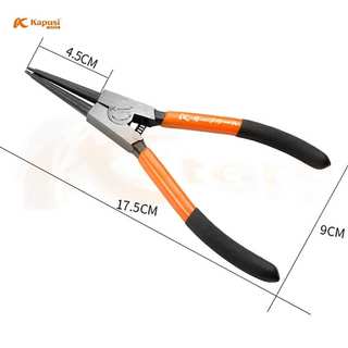 Kìm mở phe 7inch 175mm KAPUSI JAPAN, phân loại cong thẳng trong ngoài thép CRV, Bh 12 tháng Kouritsu Official Store