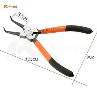 Kìm mở phe 7inch 175mm KAPUSI JAPAN, phân loại cong thẳng trong ngoài thép CRV, Bh 12 tháng Kouritsu Official Store