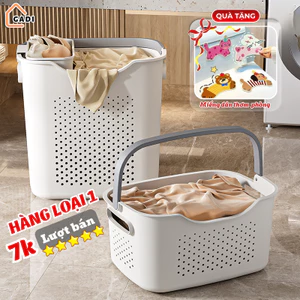 Giỏ đựng quần áo bẩn GADI đa năng, kết hợp giỏ nhỏ đựng đồ lót, có quai xách cứng cáp thiết kế hiện đại.
