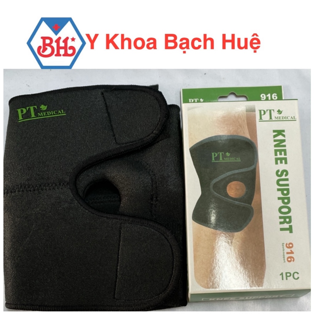 Bó gối Knee support 916, Đai bảo vệ đầu gối  PT Medical 916 hỗ trợ vận động, thoáng khí