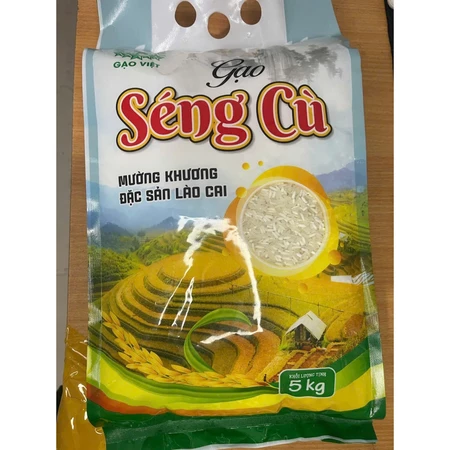 Gạo Séng Cù Mường Khương - Hạt Dài, Gạo xát mới, cơm dẻo thơm, gạo xát mộc không chất bảo quản