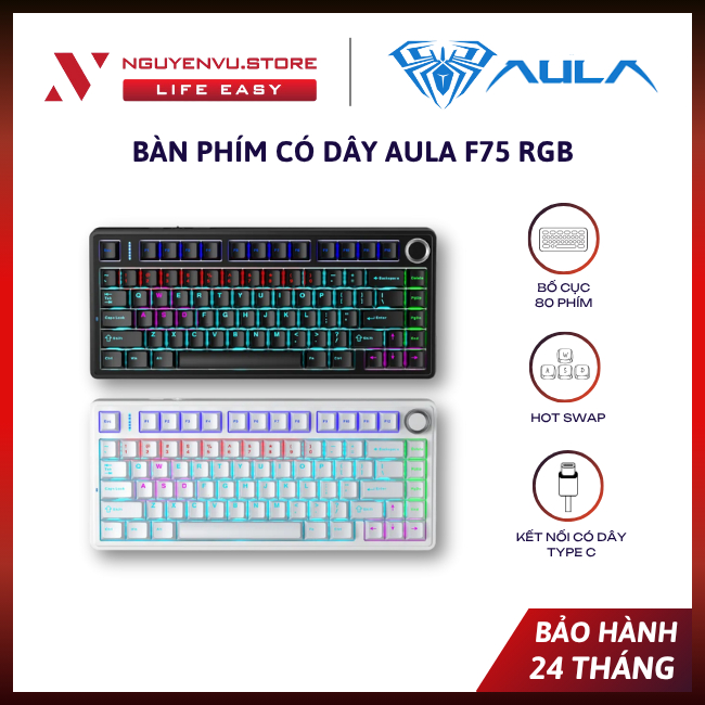 [CHÍNH HÃNG] Bàn Phím Có Dây AULA F75 - [FULL VAT] | Shopee Việt Nam