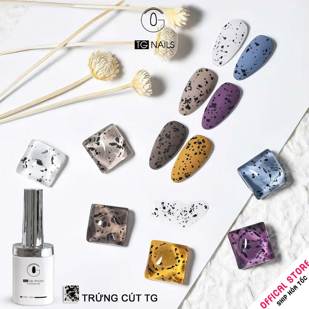 Sơn gel trứng cút cọ tròn hãng chai 10g TG