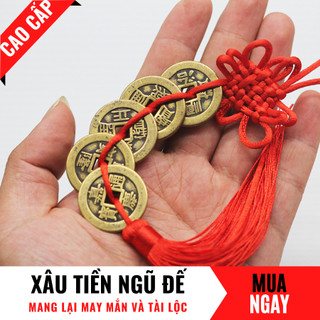 Dây đồng xu ngũ đế, dây đồng xu phong thủy chiêu tài lộc may mắn
