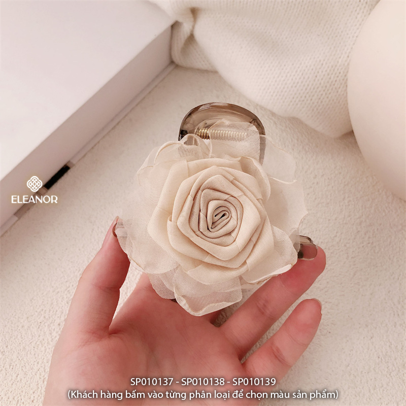 Kẹp tóc nữ càng cua Eleanor Accessories hình hoa hồng phụ kiện tóc kẹp tóc 10137