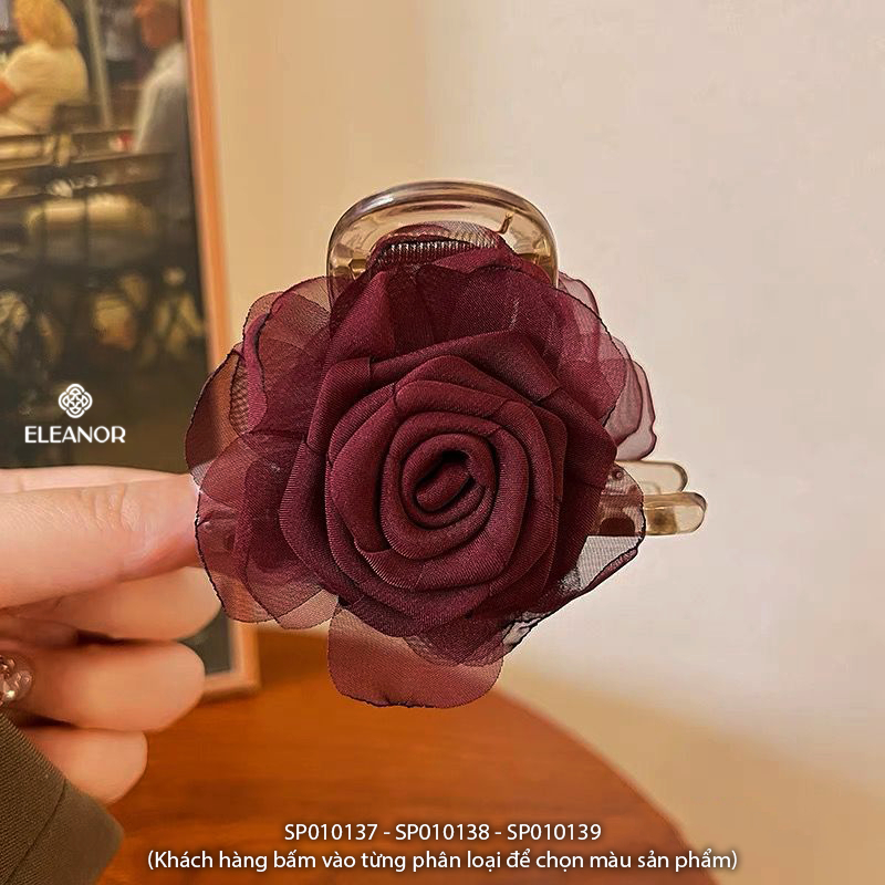 Kẹp tóc nữ càng cua Eleanor Accessories hình hoa hồng phụ kiện tóc kẹp tóc 10137