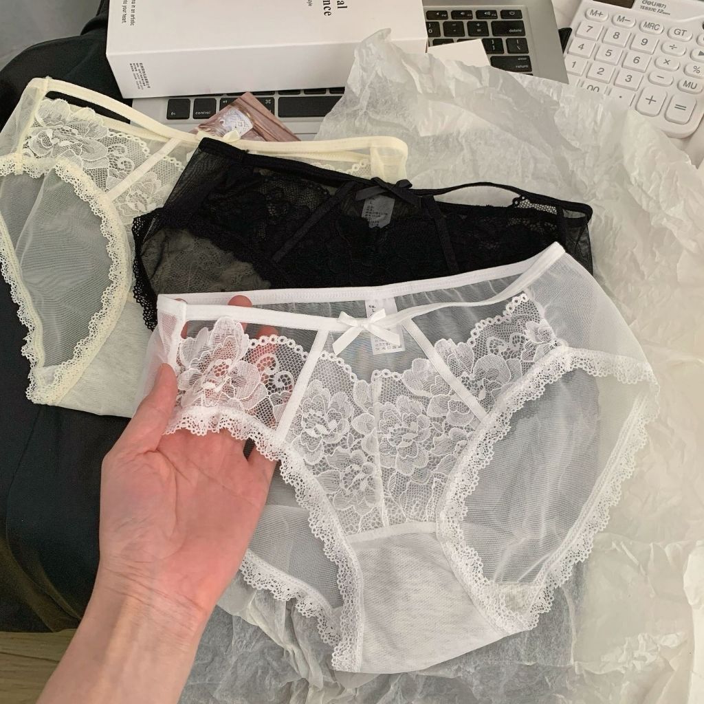 COMBO 4 Quần lót nữ ren lưới hoa gợi cảm quyến rũ cạp vừa ôm mông tôn dáng gợi cảm sexy LANIXA L8809