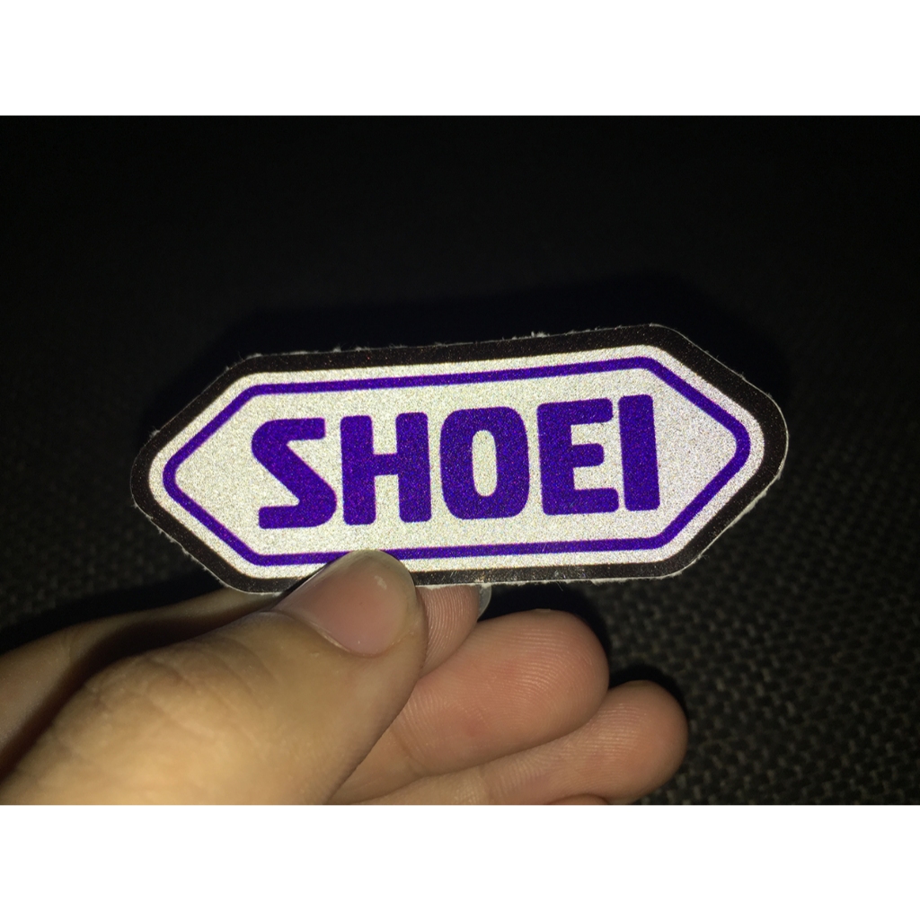 Logo SHOEI[6.5x2.5cm] decal phản quang 3 M cao cấp chống nước. Hình dán sắc nét, bền màu, dính chặt.