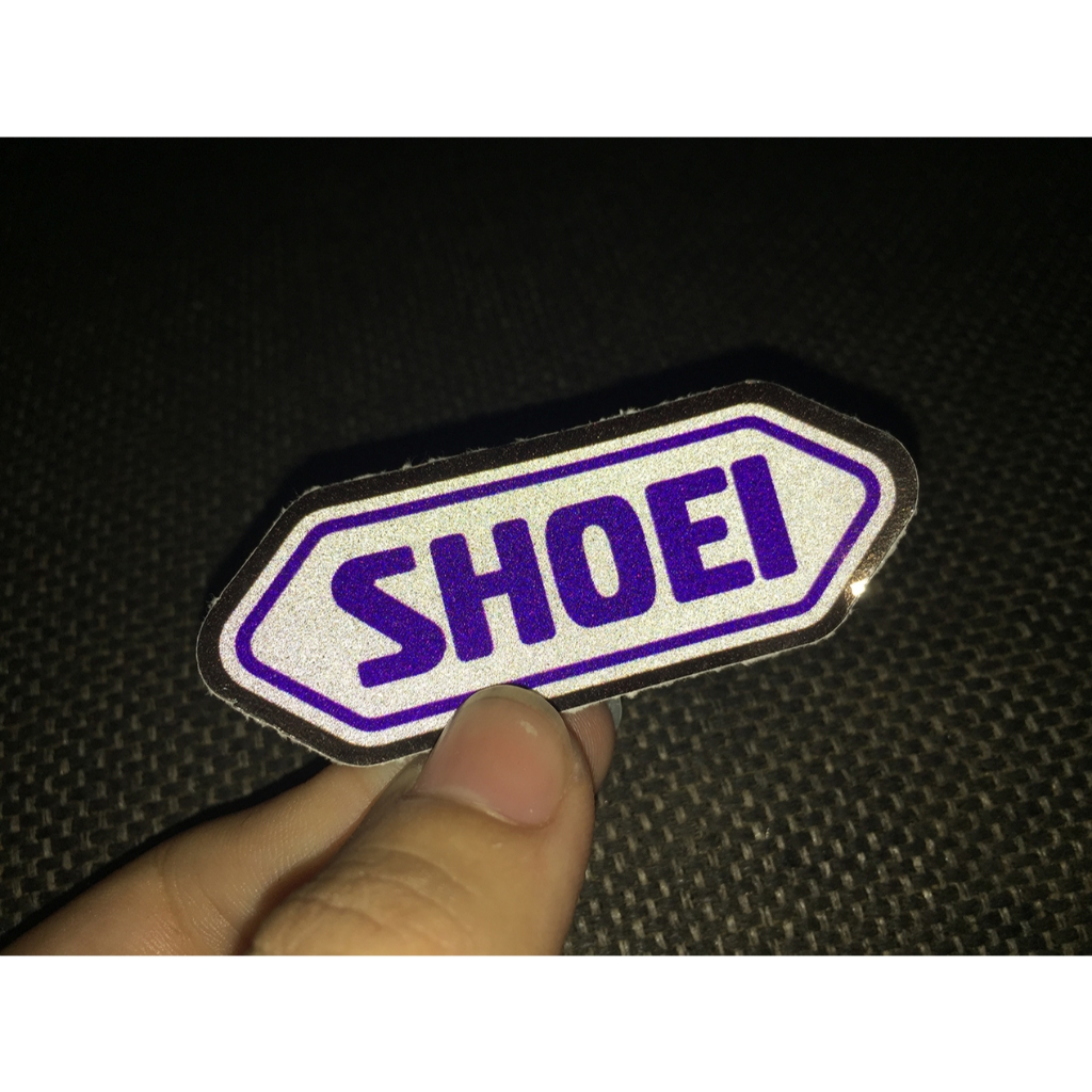 Logo SHOEI[6.5x2.5cm] decal phản quang 3 M cao cấp chống nước. Hình dán sắc nét, bền màu, dính chặt.