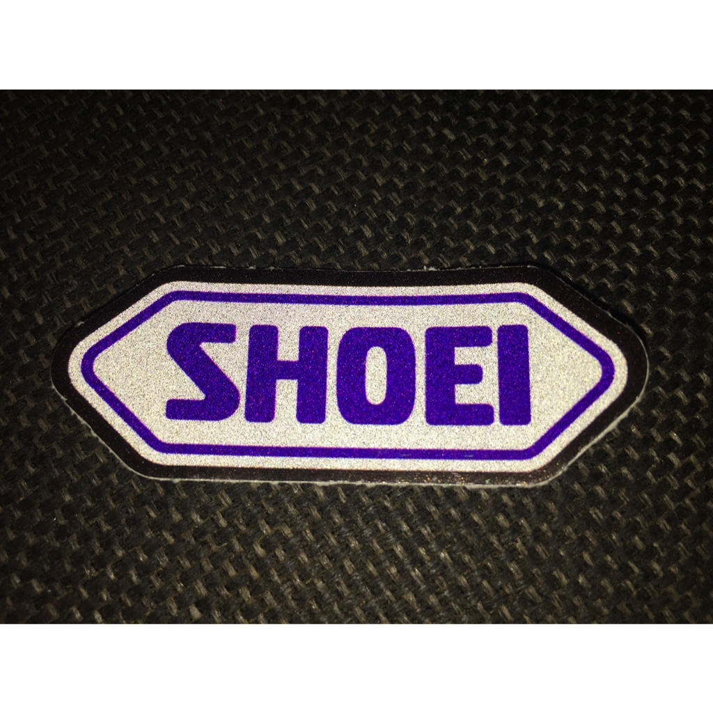 Logo SHOEI[6.5x2.5cm] decal phản quang 3 M cao cấp chống nước. Hình dán sắc nét, bền màu, dính chặt.