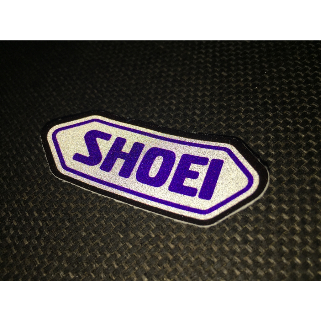 Logo SHOEI[6.5x2.5cm] decal phản quang 3 M cao cấp chống nước. Hình dán sắc nét, bền màu, dính chặt.
