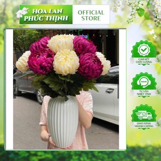 Hoa cúc mẫu đơn lụa nhập khẩu (loại 1) cúc đại đóa cao cấp bông size đại
