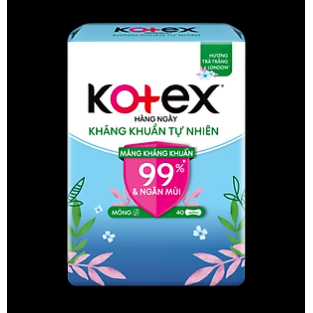 Combo 4 gói băng vệ sinh hàng ngày kháng khuẩn Kotex 40 miếng/gói