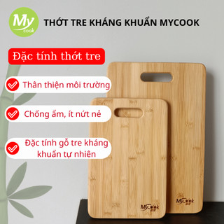 Thớt tre hình chữ nhật chống bám mùi, gỗ tre an toàn kháng khuẩn MyCook