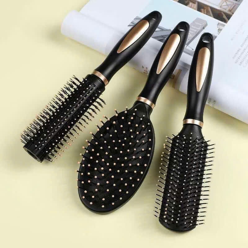 Bộ Lược Chống Rối Chuyên Nghiệp 3 Món-Lược Tạo Kiểu Tóc Xoăn Nhẹ Và Giảm Rụng Tóc - SET 3 LƯỢC GỠ RỐI TẠO KIỂU TÓC