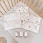 Ủ choàng chất liệu cotton chất liệu cực xịn họa tiết xinh xắn waffle hoạ tiết Monona x Joonee