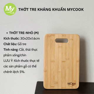 Thớt tre hình chữ nhật chống bám mùi, gỗ tre an toàn kháng khuẩn MyCook