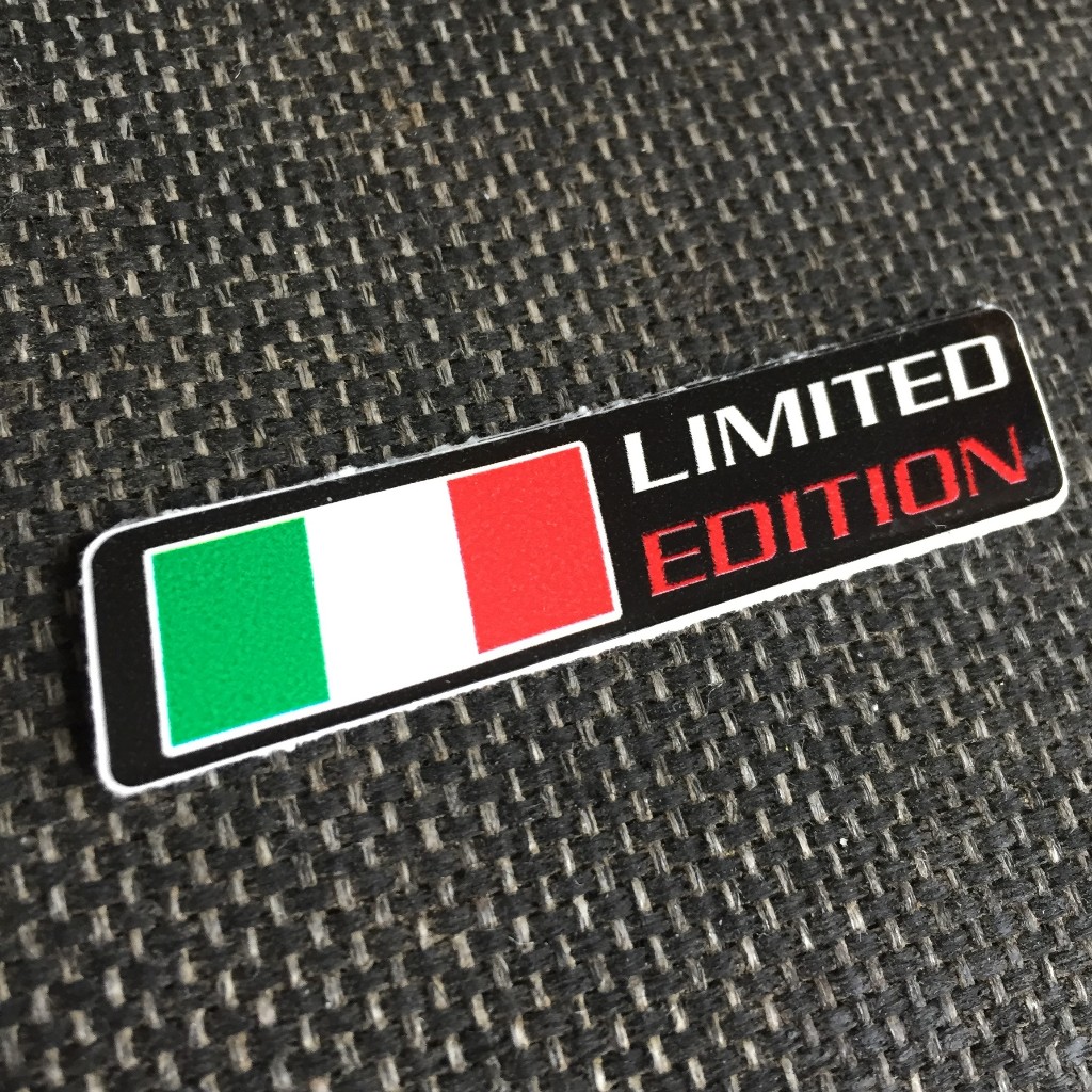 LIMITED EDITION[6.8x1.6cm] decal cao cấp chống nước, sắc nét, bền màu, dính chặt. Hình dán logo trang trí mọi nơi