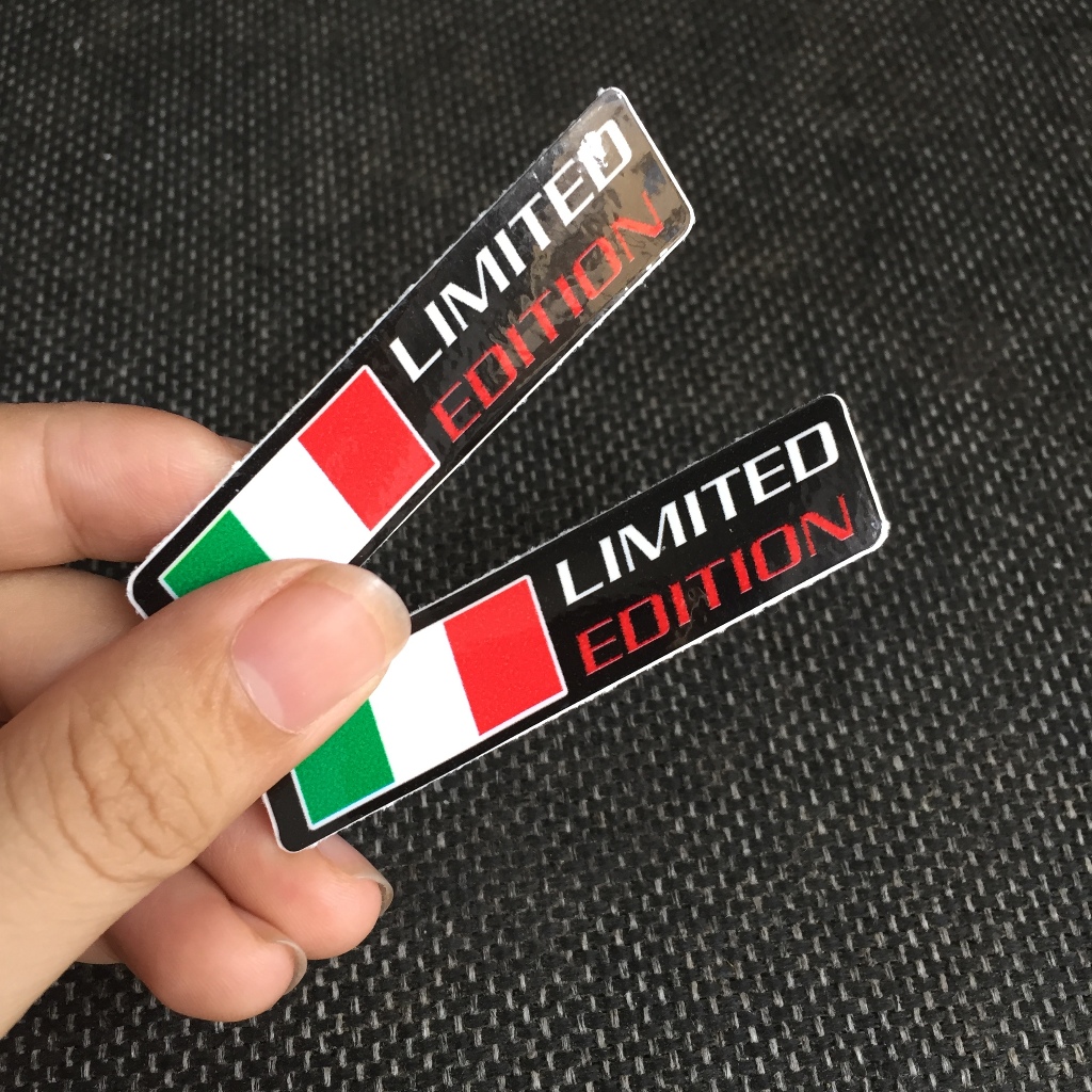 LIMITED EDITION[6.8x1.6cm] decal cao cấp chống nước, sắc nét, bền màu, dính chặt. Hình dán logo trang trí mọi nơi