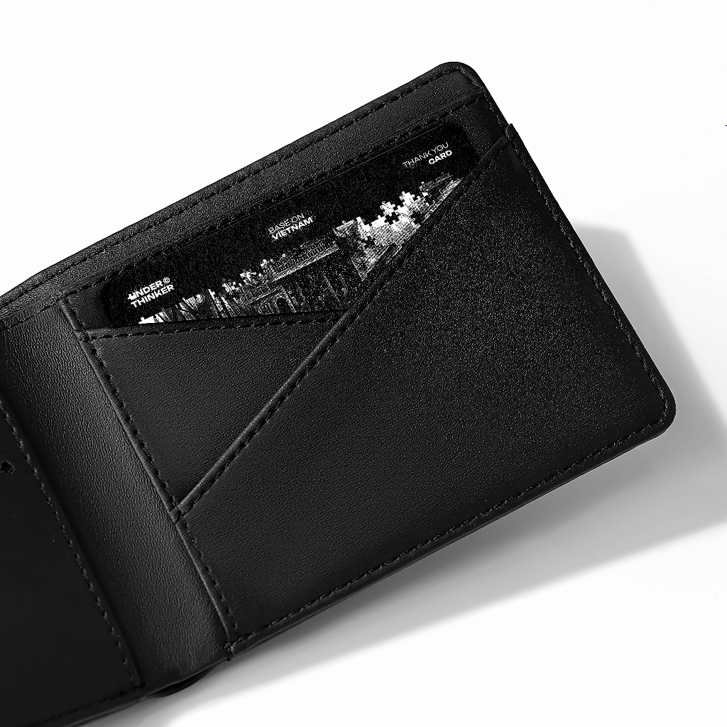 Ví Da PU Đứng Monogram Signature Cao Cấp Nam Nữ Bóp Đựng Tiền Thẻ Nhiều Ngăn | MI MIDORI