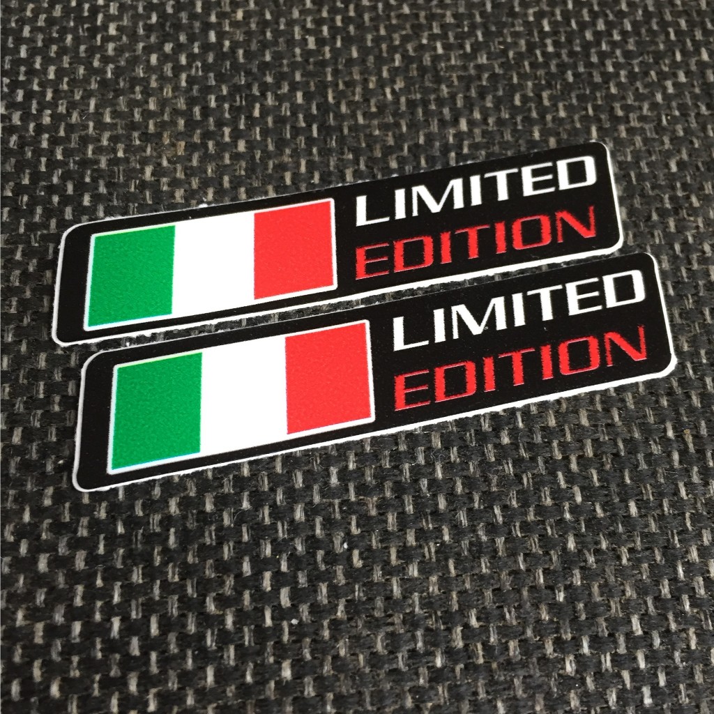 LIMITED EDITION[6.8x1.6cm] decal cao cấp chống nước, sắc nét, bền màu, dính chặt. Hình dán logo trang trí mọi nơi