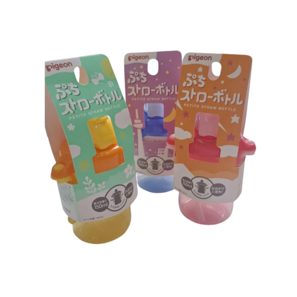 [ Tặng cọ ống Hút] Bình tập uống ống hút pigeon loại 150ml