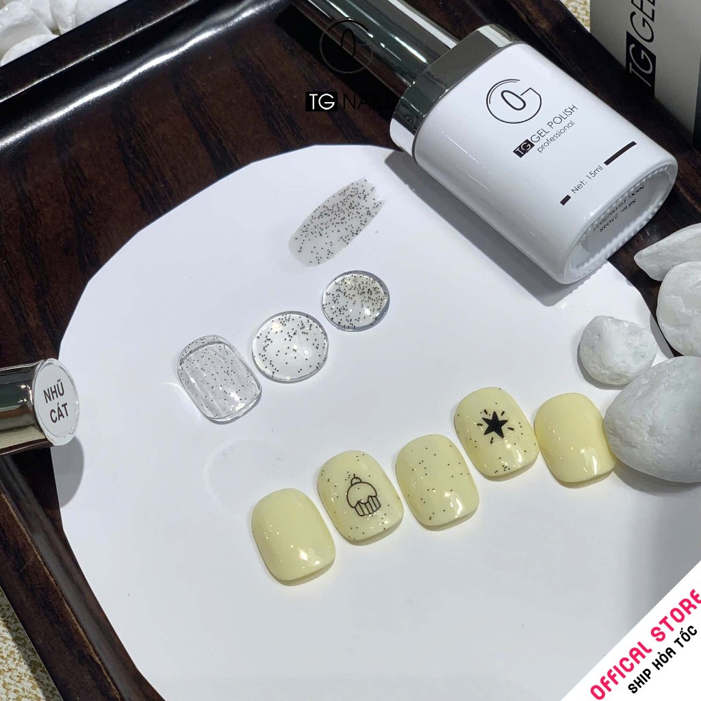 Sơn gel hiệu ứng nhũ cát TG hạt nhỏ lấp lánh