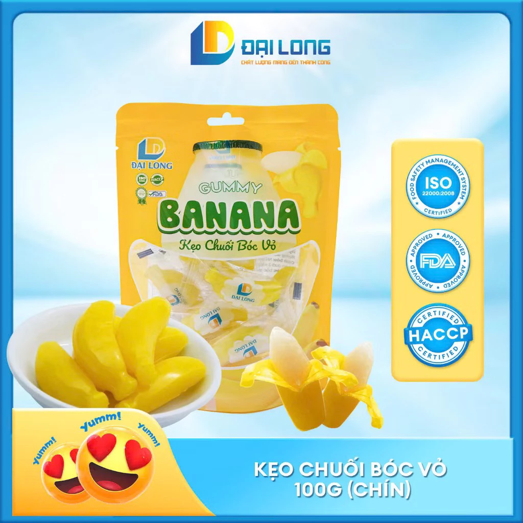 Kẹo dẻo bóc vỏ Chuối Chín 100g