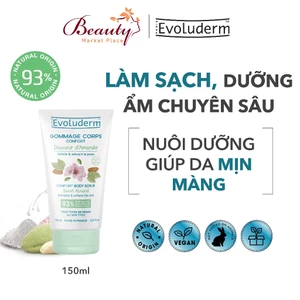 Gel tẩy tế bào chết toàn thân Evoluderm tinh chất Hạnh nhân dành cho da nhạy cảm - 150ml