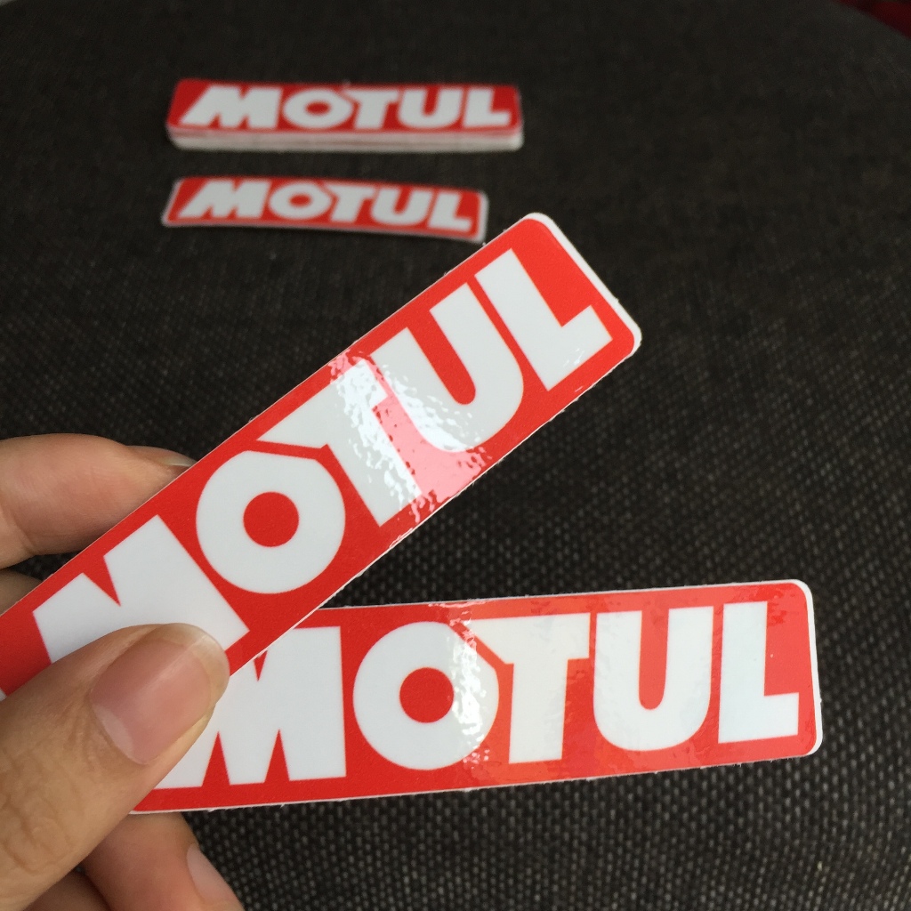 Mo tul[11x3cm] decal cao cấp chống nước, sắc nét, bền màu, dính chặt. Hình dán logo trang trí mọi nơi in theo yêu cầu