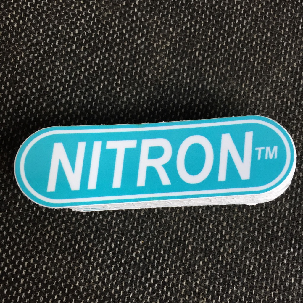 NITRON [10X3cm] decal cao cấp chống nước, sắc nét, bền màu, dính chặt. Hình dán logo trang trí mọi nơi