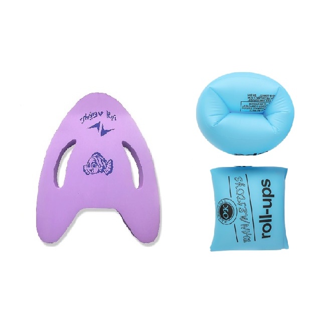 Combo Phao Tim Thắng Lợi + Phao Đeo Tay Trẻ Em Roll-Ups / ABC Pool School, Hỗ Trợ Học Bơi An Toàn Cho Bé