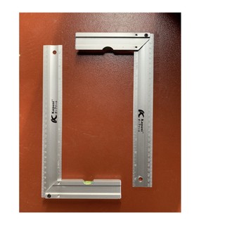 Thước ke góc vuông nhôm Kapusi Nhật Bản 30cm thiết kế nivo, nhôm trắng chống gỉ, Bh 12 thángKouritsu Official Store