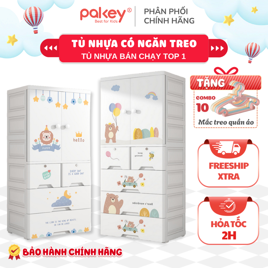 [Hỏa tốc HCM] Tủ Quần Áo Trẻ Em Ngăn Treo Tiện Lợi - Tủ Nhựa Nhiều Ngăn Đựng Đồ Có Bánh Xe Di Chuyển Dễ Dàng Tiện Lợi