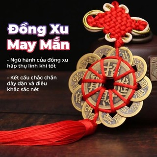 Dây Xu Mai Hoa Thập Toàn treo ô tô phong thủy 10 Cánh #Maihoathaptoan