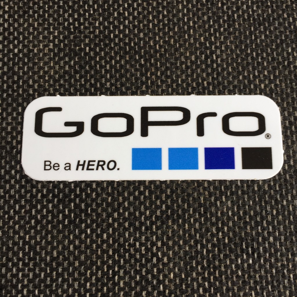 Gopro[9x3cm] decal cao cấp chống nước, sắc nét, bền màu, dính chặt. Hình dán logo trang trí mọi nơi, in theo yêu cầu